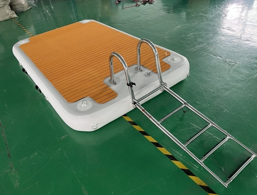 Escalier en acier d'EVA Inflatable Dock Floats Water Mat Floating Platform With Stainless