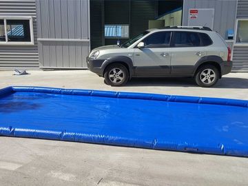 Retenue bleue flexible de l'eau de tapis de station de lavage imprimant le double - point de Tripple
