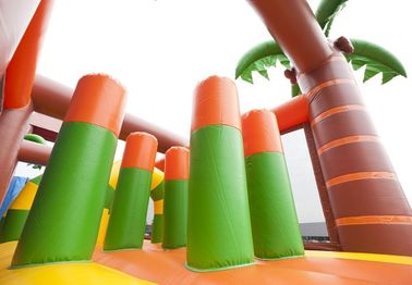 Parcours de combattant gonflable adulte géant attrayant avec le matériel de PVC