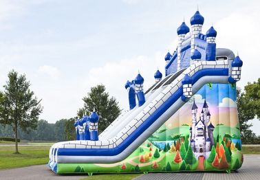 Grands saut de Comelot de château bleu et glissière Inflatables avec le mur s'élevant