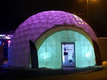 Tente gonflable extérieure de Costomized avec l'éclairage mené/imprimer le dôme gonflable de cabine