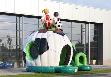 Trempoline gonflable de pullover d'arrière-cour du football d'amusement de videur de videur gonflable d'air