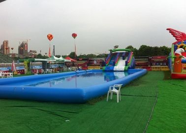 Grande piscine gonflable bleue d'enfants avec la glissière pour des piscines d'Inground