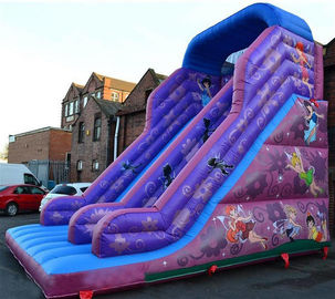 princesse Inflatable Dry Slide, glissière pleine d'entrain géante pourpre de 30ft de glissière de Faires