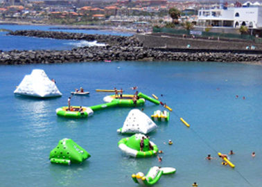 Parc aquatique de flottement gonflable de mer, parc gonflable final commercial de glissière