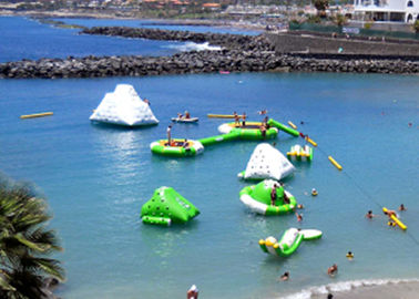 Parc aquatique de flottement gonflable de mer, parc gonflable final commercial de glissière