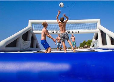 Cour de volleyball gonflable gonflable de l'eau bleue de jeux de sports d'Ourdoor