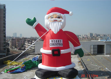 Customzied 6M Ssanta gonflable Claus, ballon à air de PVC Père Noël pour la publicité