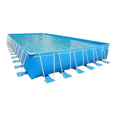 Piscine rectangulaire gonflable portative de cadre en métal de PVC de la piscine d'eau EN71 0.9mm