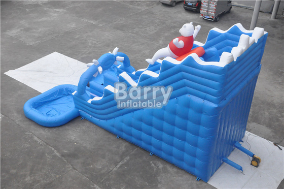glissières d'eau gonflables commerciales de PVC de 0.55mm avec la grande location de piscine