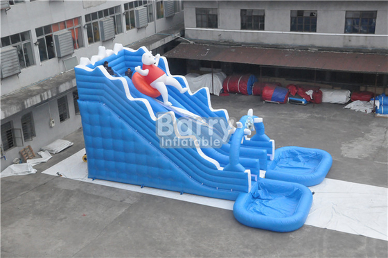 glissières d'eau gonflables commerciales de PVC de 0.55mm avec la grande location de piscine
