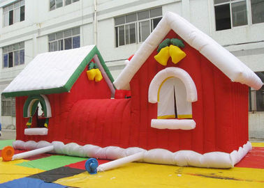 Décoration gonflable adaptée aux besoins du client de Santa Claus Bouncy Castle For Xmas de Joyeux Noël