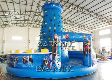 Type s'élevant gonflable arène de mur congelé par enfants bleus de sports gonflable matérielle de PVC
