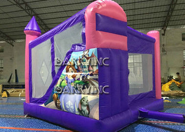 Princesse rose Inflatable Bouncer Slide Combo de château avec le matériel de PVC de vinyle de 18 onces