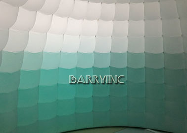 Dôme blanc vert d'air annonçant les tissus gonflables de PVC de tentes pour la partie/événement