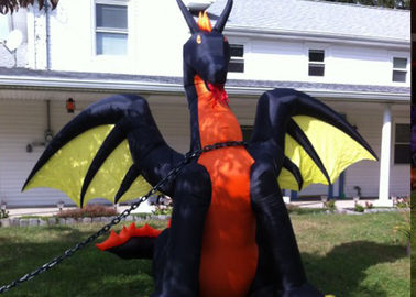 Décoration de Halloween 9 pi dragon gonflable de feu/glace de projection de H avec des ailes