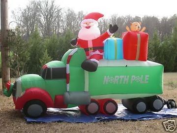 Noël gonflable géant de produits de la publicité ornemente Père Noël avec la voiture