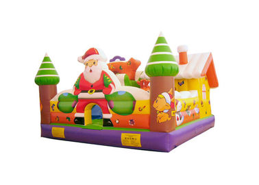 Château gonflable de videur de terrain de jeu d'enfant en bas âge de vieil homme de Noël pour le festival annonçant l'approbation de la CE