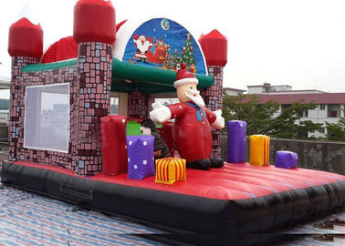 Terrain de jeu gonflable d'enfant en bas âge de Jungel, château plein d'entrain extérieur de Chambre de Père Noël