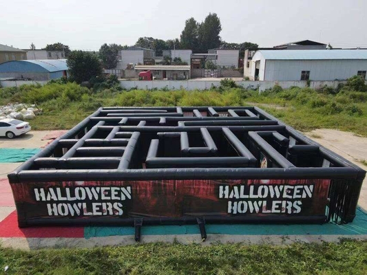 Labyrinthe gonflable extérieur d'amusement de Halloween de maison hantée de PVC de 0.55mm