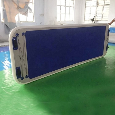 Tapis de Yoga flottant gonflable de l'eau de gymnastique de piste d'air gonflable de tissu de point de chute