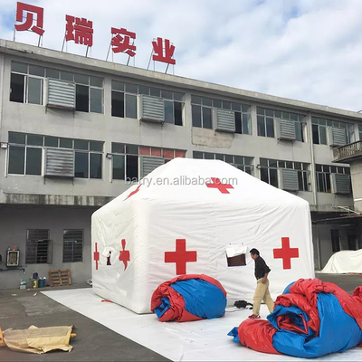 Tente gonflable médicale d'hôpital de bâche de PVC résistante à l'eau pour l'urgence