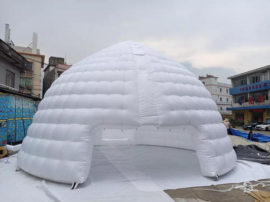 Grand igloo gonflable de partie de dôme de tente gonflable blanche faite sur commande d'événement