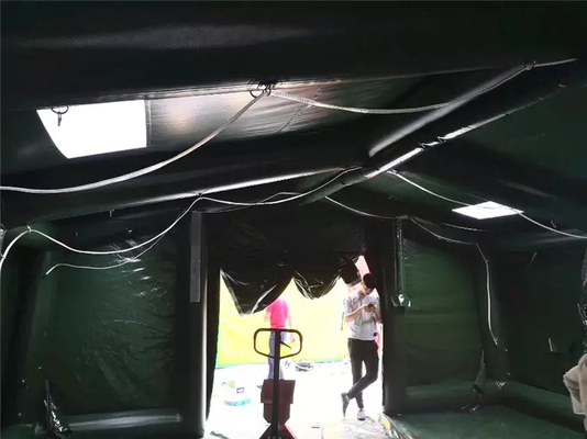 Abri gonflable vert professionnel de tente de bâche de PVC avec la sérigraphie