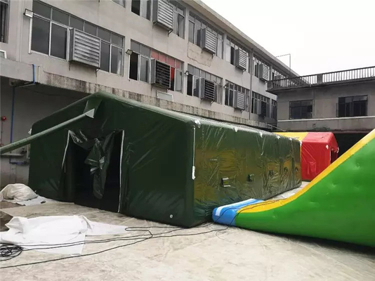 Abri gonflable vert professionnel de tente de bâche de PVC avec la sérigraphie