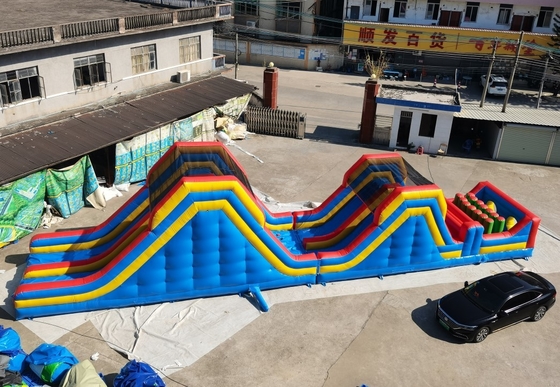 Chambre gonflable colorée de rebond de parcours du combattant 5k de PVC pour des enfants et des adultes
