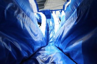 Bleu glissières d'eau gonflables d'océan de Cali de ruelle de double de dauphin de 22 pi avec le matériel de bâche de PVC