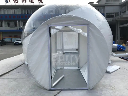 Chambre simple de tunnel de dôme de salle de bains d'hôtel de bulle de pièce claire gonflable de la tente 2