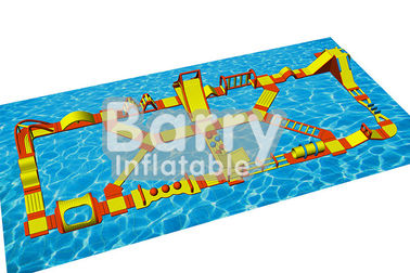 Parcours du combattant de flottement gonflable de jeux de l'eau avec la bâche de PVC de 0.9mm Platon