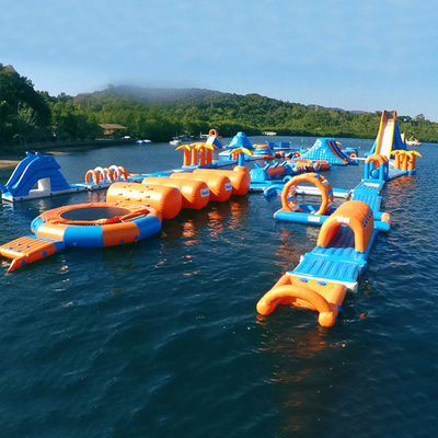 parc aquatique gonflable d'amusement commercial de PVC de 0.9mm pour des jeux de l'eau de lac