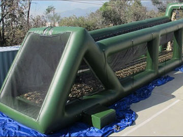 De sports de jeux ligne gonflable géante gonflable 80ft verte élevée de fermeture éclair longtemps pour des adultes