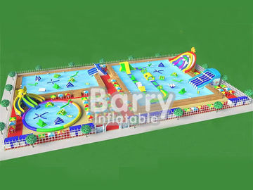 Terrain de jeu gonflable portatif de parc aquatique de nouvelle conception avec le parc de glissière d'éléphant pour l'été