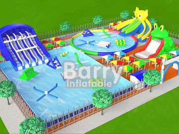 Équipement gonflable commercial de parc aquatique, parc d'attractions gonflable de cadre en métal