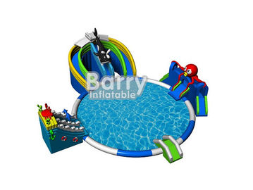 Importation en provenance des jeux gonflables de parc d'attractions de porcelaine, piscine gonflable de glissière de parc aquatique de seaworld