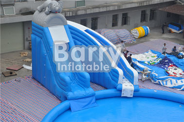 Équipement extérieur gonflable adapté aux besoins du client de parc d'attractions de grand éléphant pour des enfants