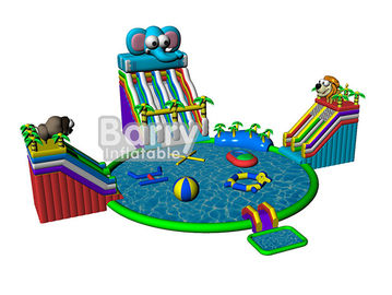 L'été badine les jeux de parc de jeu, parc aquatique gonflable d'éléphant avec du CE, EN14960