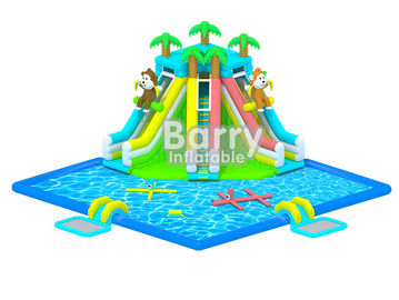 Badine l'équipement gonflable de parc aquatique, parc gonflable de piscine de glissière d'eau de jungle d'OEM/ODM