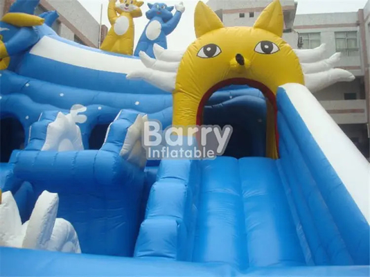 Terrain de jeu gonflable de zoo d'animal de parc à thème d'enfants avec le tunnel de glissière pour le loyer plein d'entrain de châteaux de divertissement de parc d'amusement