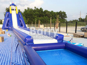 Taille adaptée aux besoins du client gonflable géante de glissière d'eau d'hippopotame professionnel avec la piscine d'eau