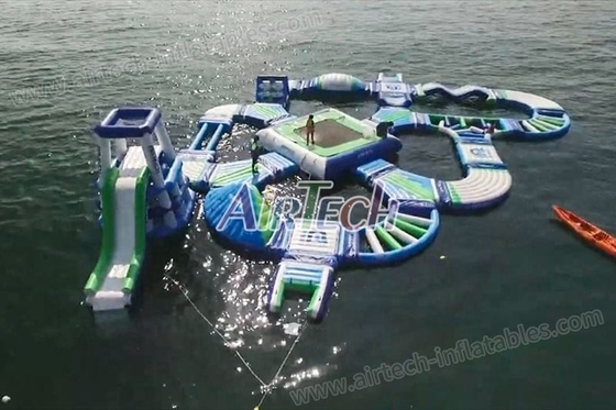 parc gonflable de l'eau extérieure de flottement de parcs aquatiques de PVC de 0.9mm adapté aux besoins du client