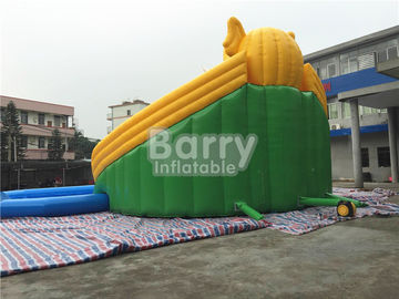Grand parc aquatique gonflable commercial mobile avec la construction de conception de glissière d'éléphant