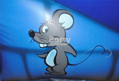 Chambre sautante gonflable bleue de videur gonflable de Mickey Mouse avec la glissière