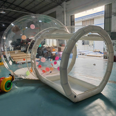 Dome Igloo à haute performance Pvc clair tunnel unique Camping extérieur Transparent Partys gonflables Tentes à bulles maison