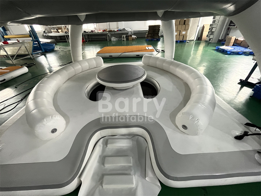 Plateforme de plaisance flottante d'eau portable sur mesure Aqua Banas Dock avec fauteuil gonflable de tente
