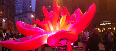La belle décoration gonflable adaptée aux besoins du client d'éclairage a mené la fleur gonflable