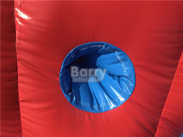 S'élever gonflable extérieur géant rouge de parcours du combattant 5K d'événement couru, obstacle 5K gonflable